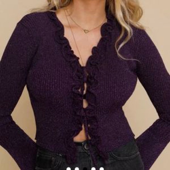 Rouje Gegene violet cardigan sz 36 - Picture 2 of 6